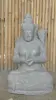 Product image 2 of the product “Seated Dewi Sri, position chakra turning the wheel, 73cm high riverstone grey, model with sativa. There is a stone eye on the left temple. ”